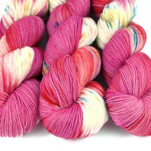 Pink Cosmo Diva Sock Star Handgeverfde Sokkenwol